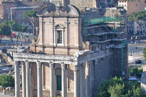 Antoninus and Faustina Temple in Rome, Italy