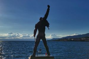 Freddie Mercury Statue in Montreux, Switzerland
