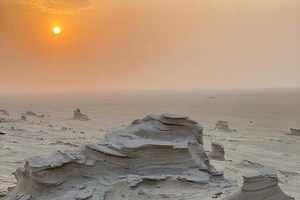Al Wathba Fossil Dune Formations in Abu Dhabi, United Arab Emirates