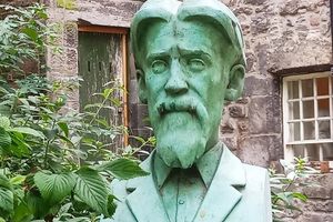Bust of Sir Patrick Geddes in Edinburgh, Scotland