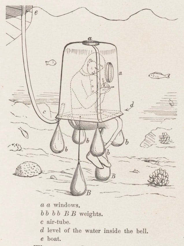 The Astonishing Underwater Landscapes Sketched Inside a Diving Bell