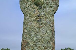 Maen Achwyfan Cross in Pen-yr-Allt, Wales
