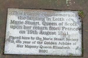 Mary, Queen of Scots Plaque in Leith, Scotland