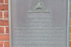 Site of First Long-Distance Phone Call in Cambridge, Massachusetts