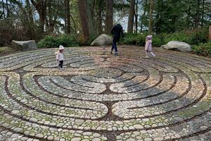 The Labyrinth Mosaic and Halls Hill Lookout in Bainbridge Island, Washington