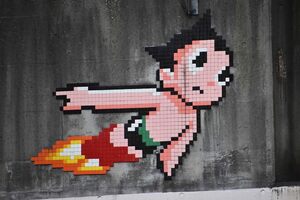 ‘Astro Boy Mosaic’ in Shibuya City, Japan