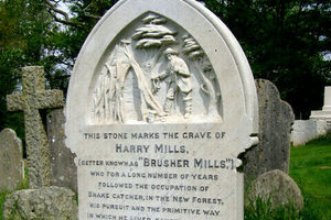 Brusher Mills Grave in Brockenhurst, England
