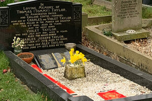 Tommy Taylor Grave in Barnsley, England