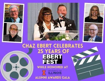 Chaz Ebert Celebrates 25 Years of Ebertfest While Honored at University of Illinois Alumni Awards Gala