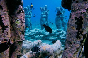 The underwater sculptures