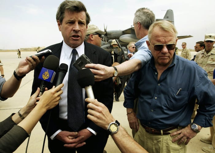 New Us Civilian Administrator To Iraq Bremer Holds Press Conference After Landing In Baghdad